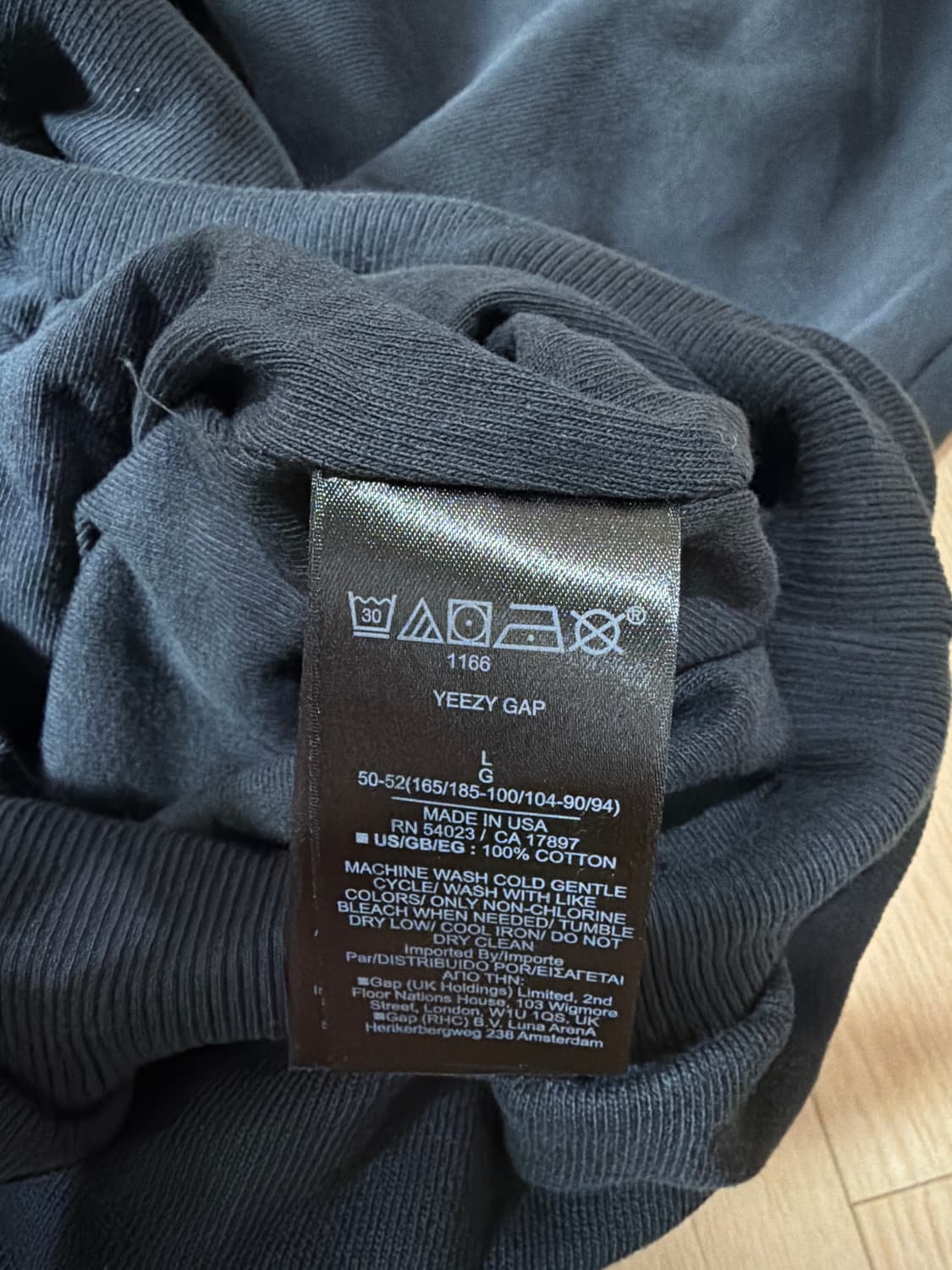 이지갭 도브 발렌시아가 후드 워시드 블랙 상품이미지3