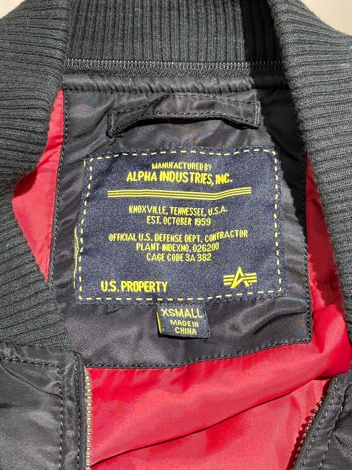 알파인더스트리 블랙 MA-1 디-텍 나일론 봄버 자켓 상품이미지7