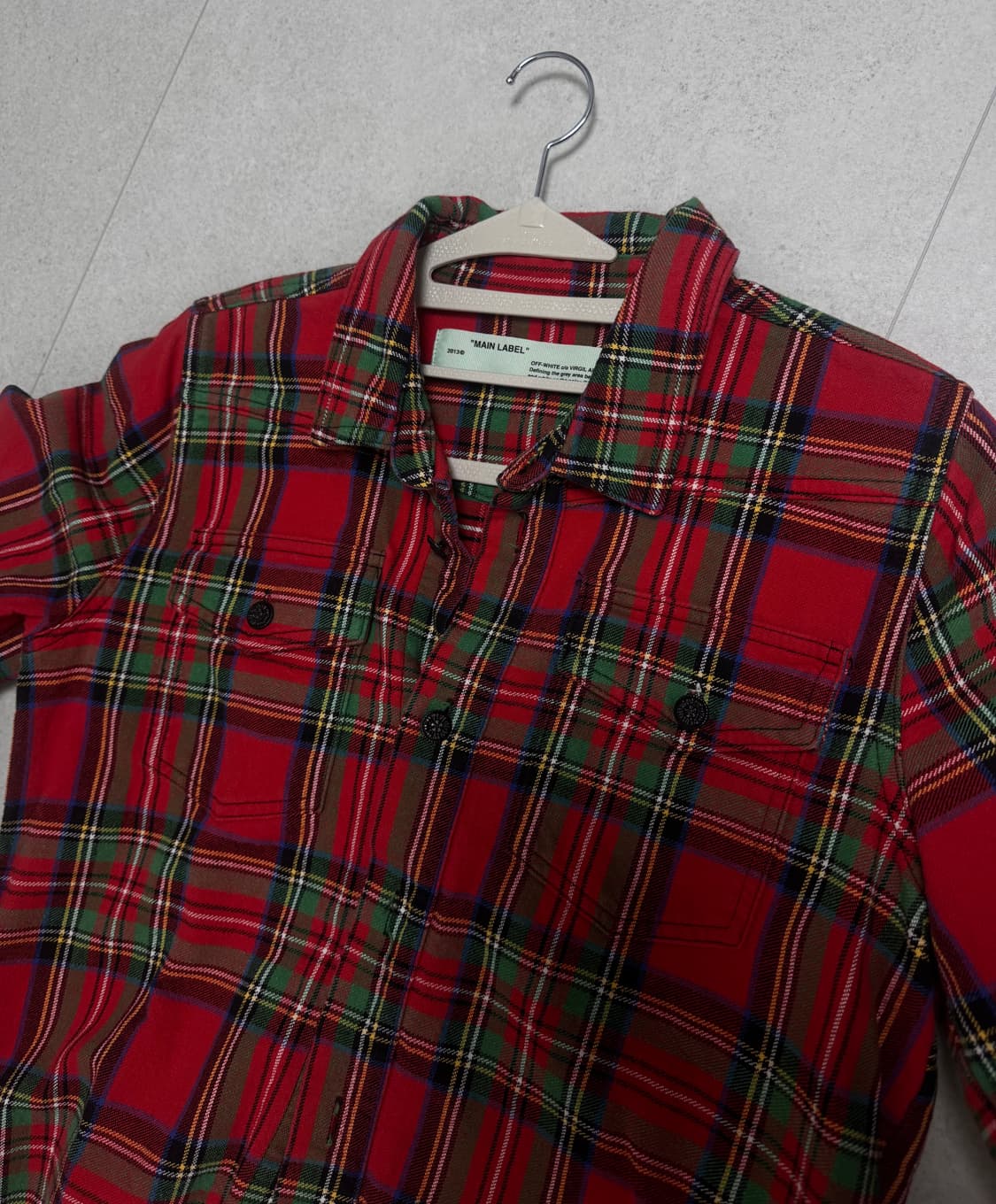 오프화이트 체크셔츠 상품이미지2