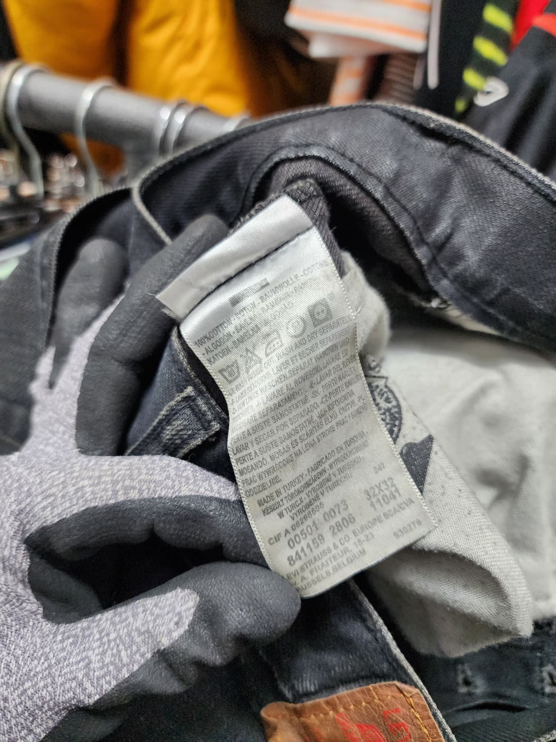 리바이스 501 흑청 데님 (벨기에산) 상품이미지5