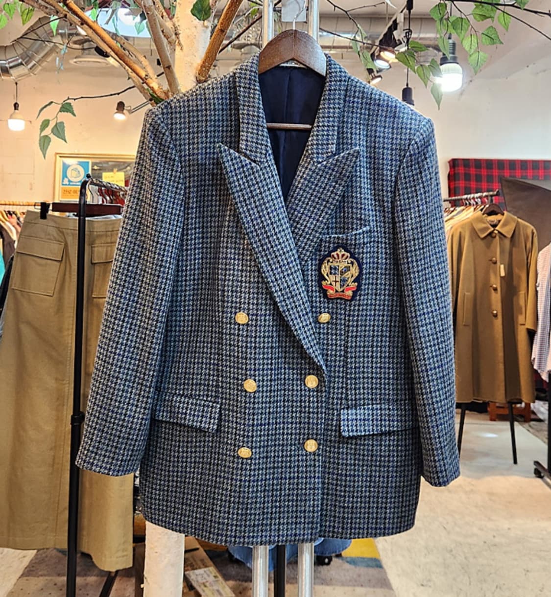 잉게보르그 by 핑크하우스 와펜 체크 더블 버튼 빈티지 자켓 상품이미지1