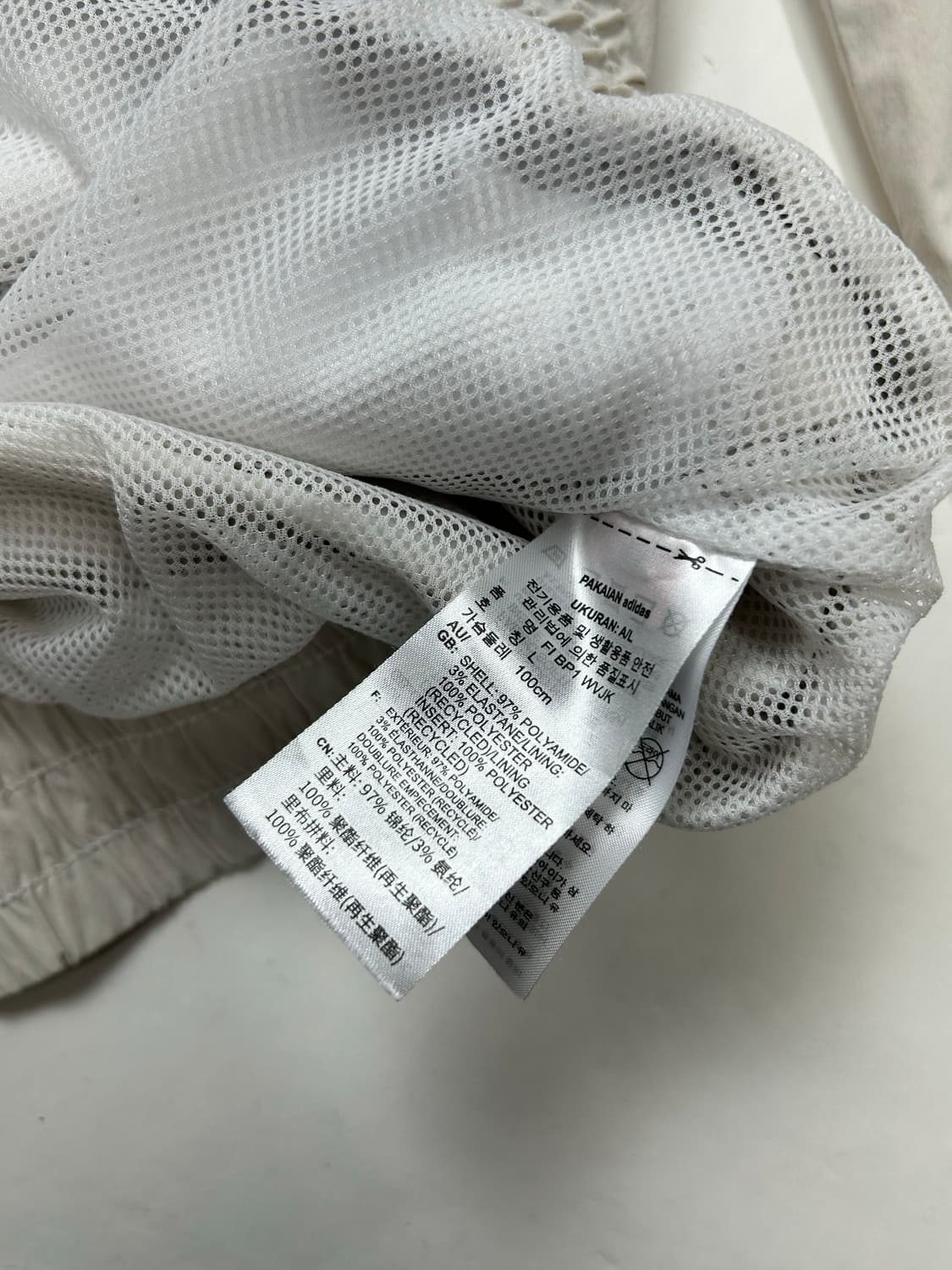 아디다스 크림 빅로고 우븐 바람막이 L 상품이미지6