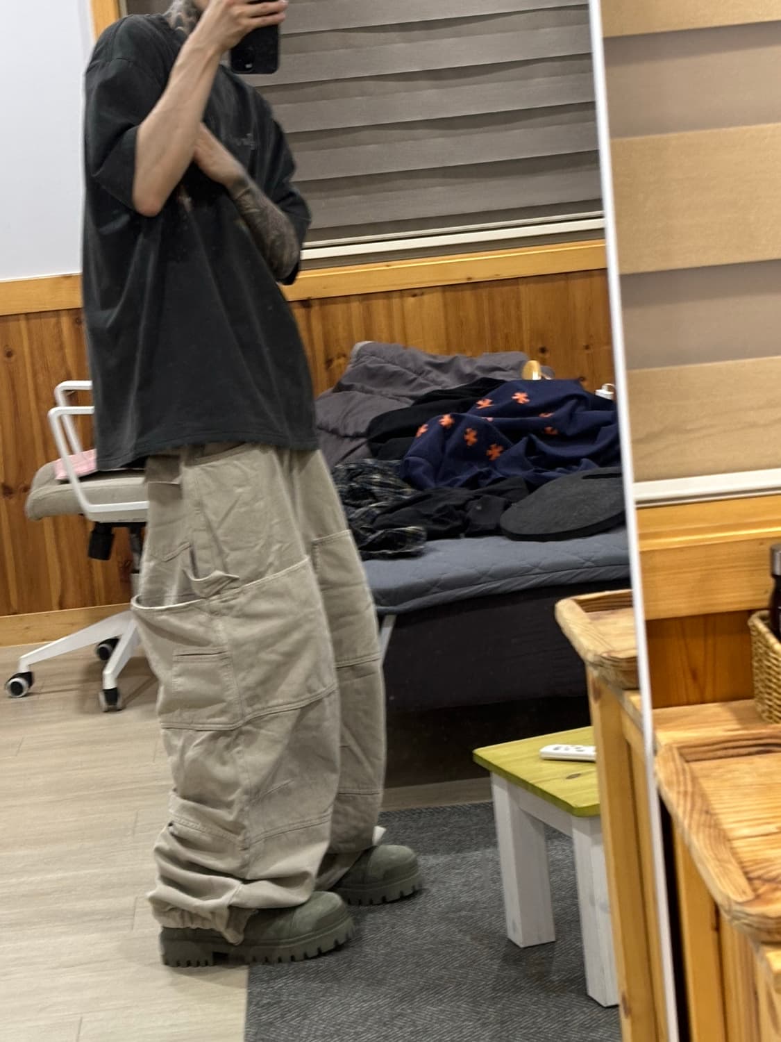 논노드 더블니 커버팬츠 2사이즈 상품이미지3