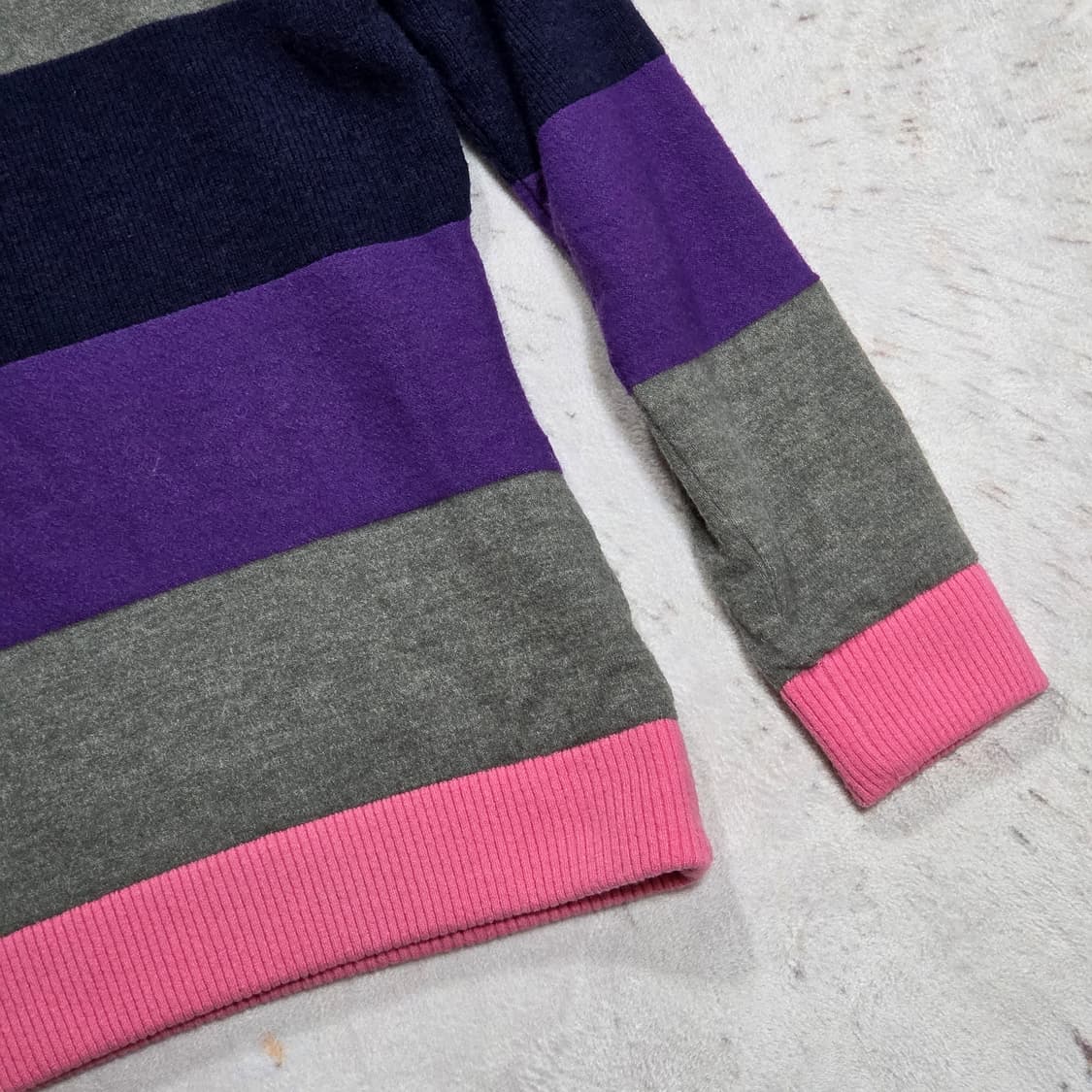 레노마 배색 반집업 니트 상품이미지7