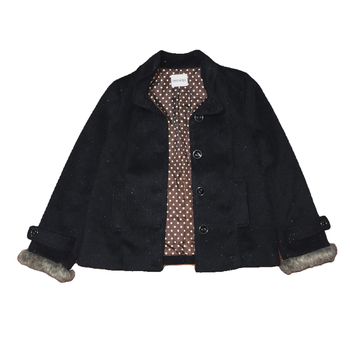 wool jacket with polka dot linin 상품이미지2