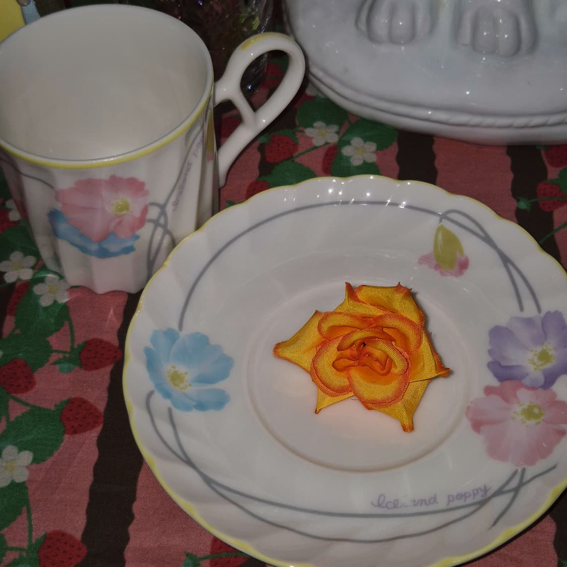 80s 노리다케 양귀비 스윌 찻잔 세트 1p 상품이미지7