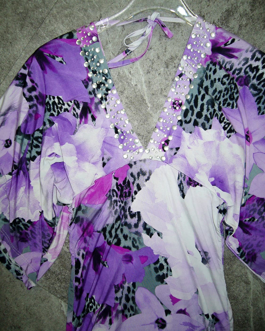 Purple Yukata Style Dress 상품이미지3