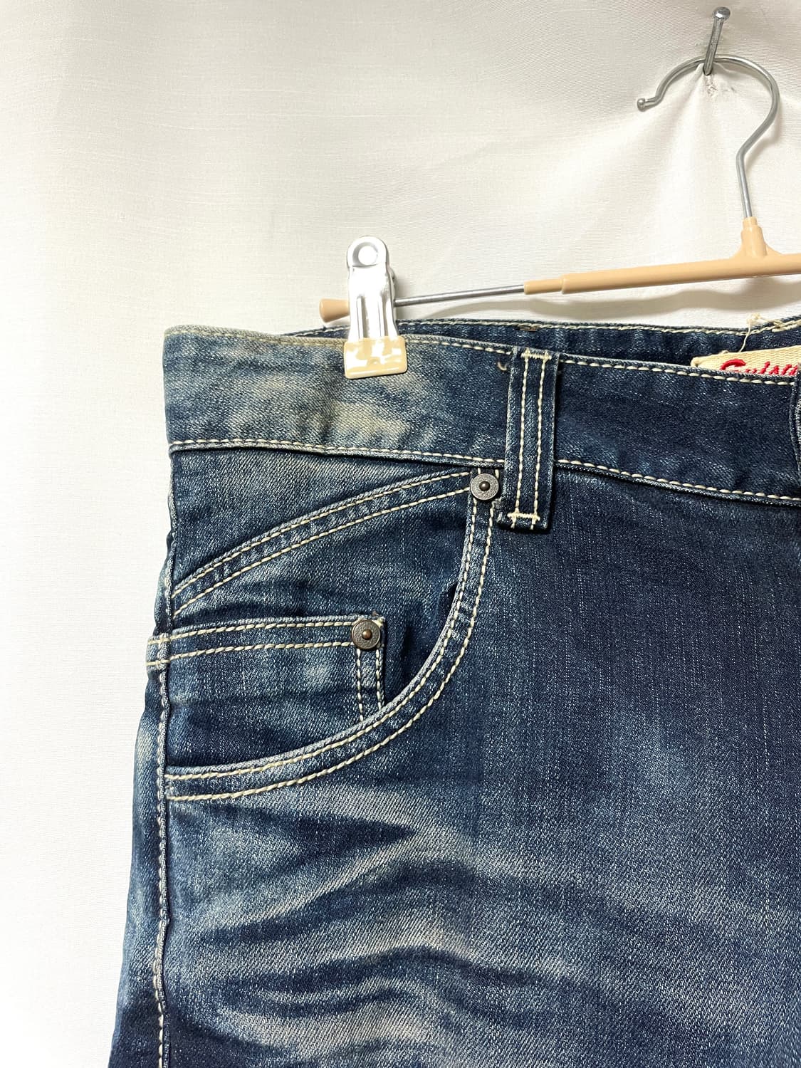 EVISU 에비수 독수리 자수 록 펑크 워싱 데님팬츠 34 상품이미지3