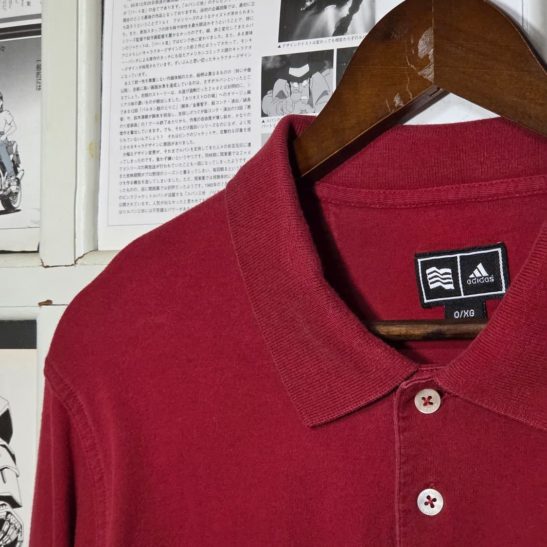 JPN 아디다스 버건디 PK 롱슬리브 상품이미지3