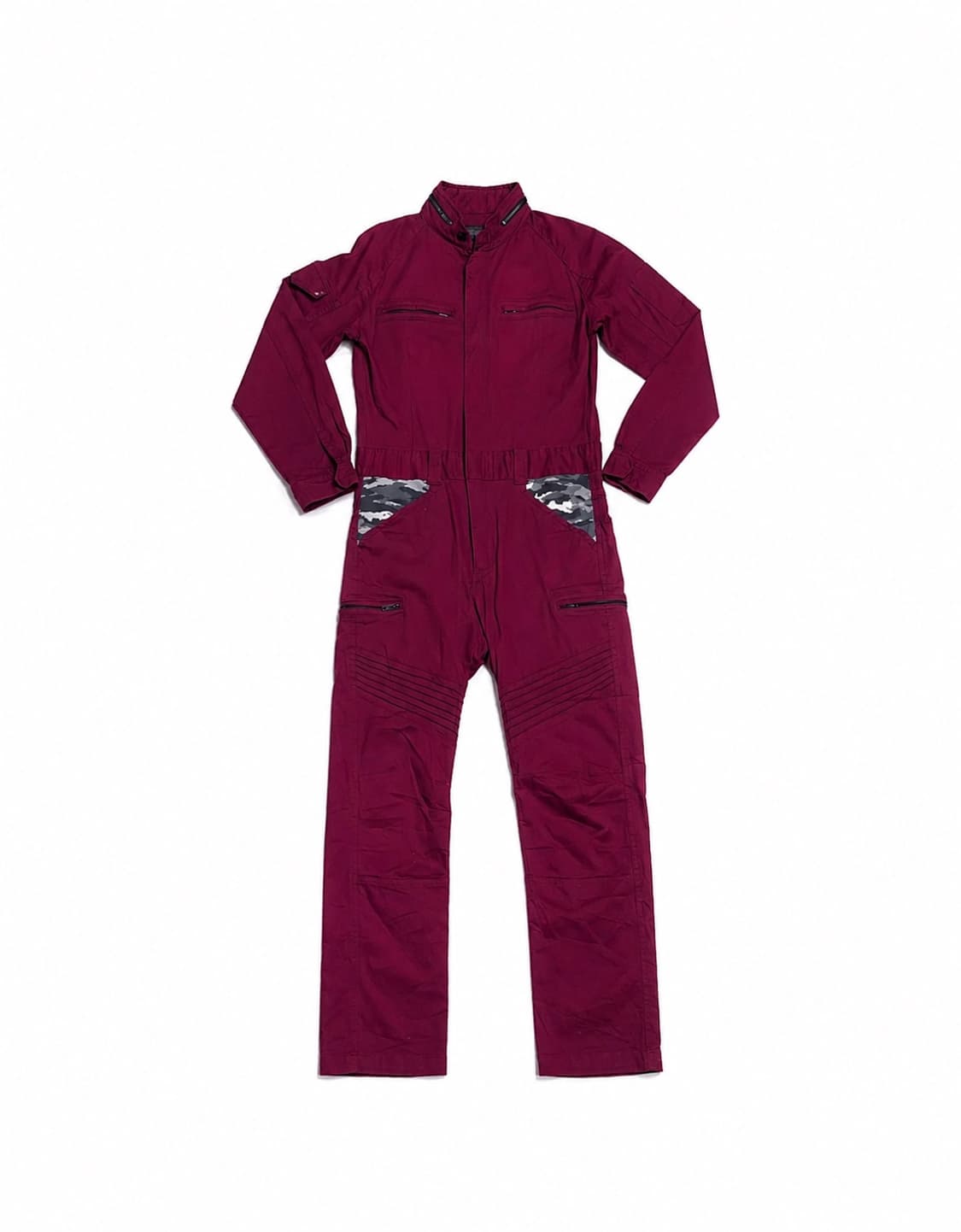     버건디 워크웨어 집업 점프수트  상품이미지1