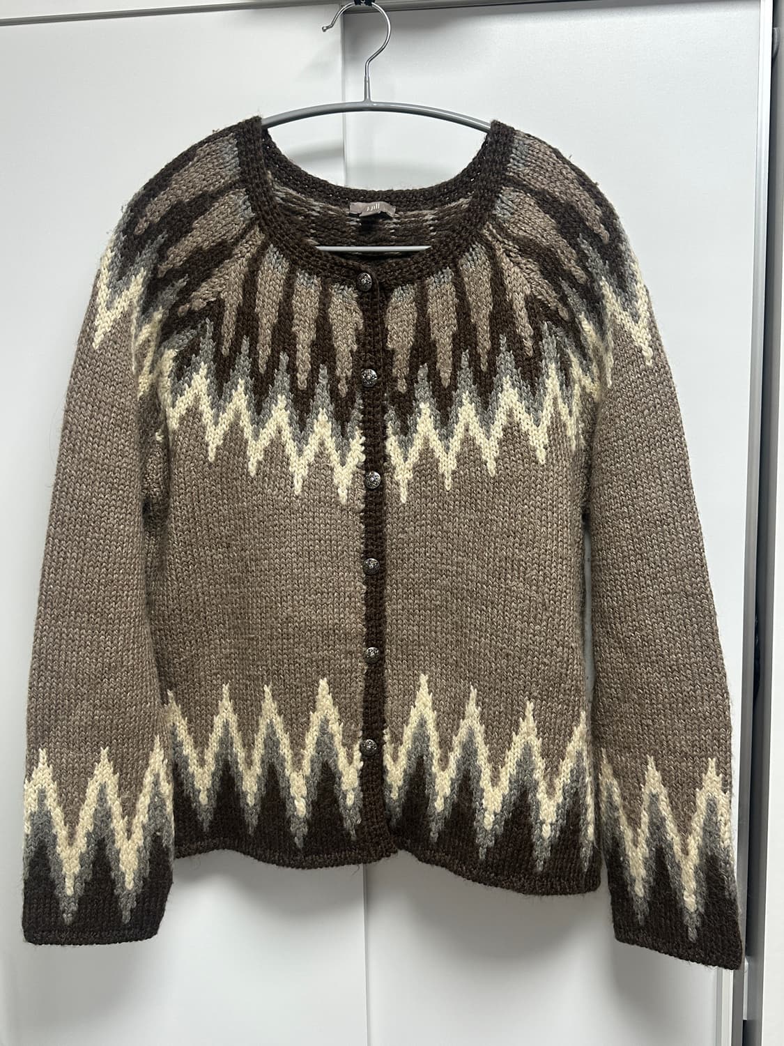 빈티지 노르딕 브라운 가디건 (M size) 상품이미지1
