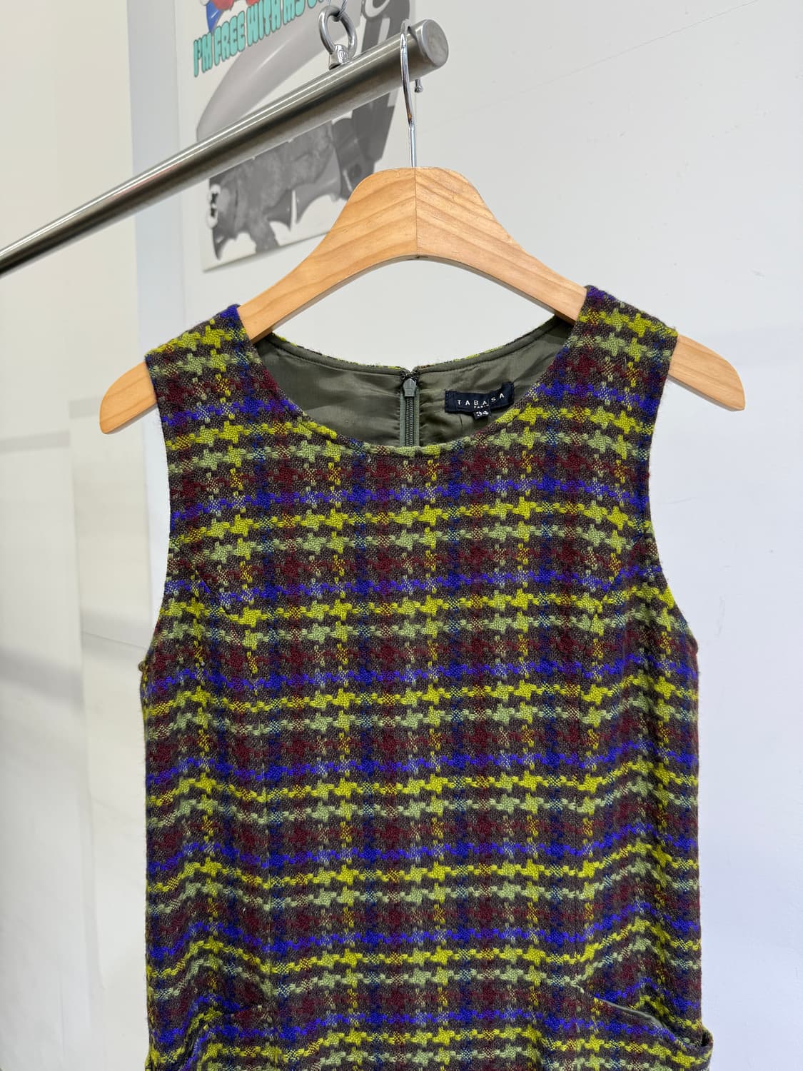 TABASA 울 체크 롱 원피스 상품이미지2