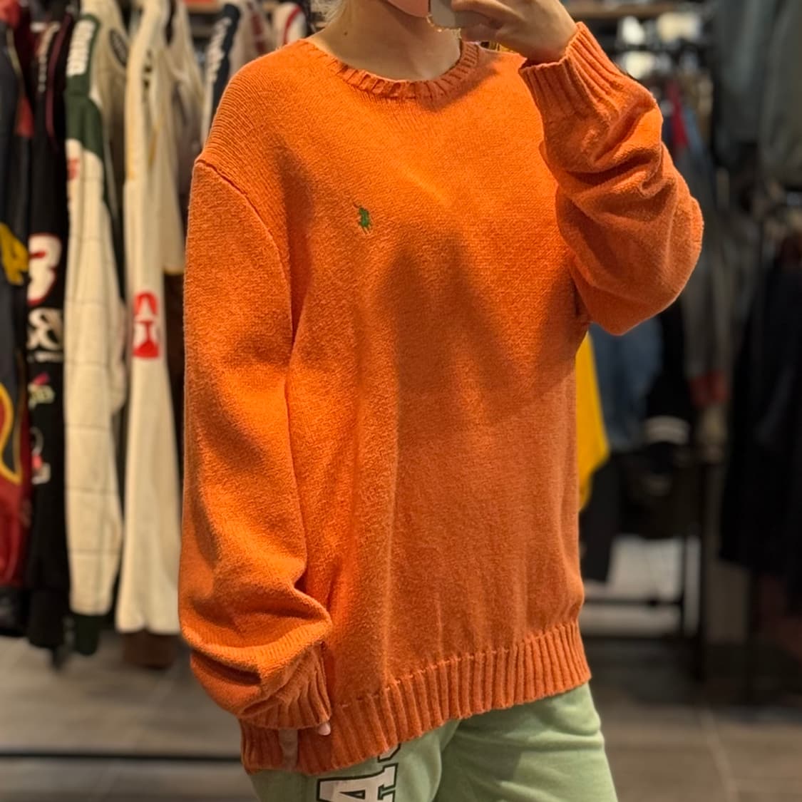 [NO.9] 폴로 긴팔 니트 오렌지 상품이미지3
