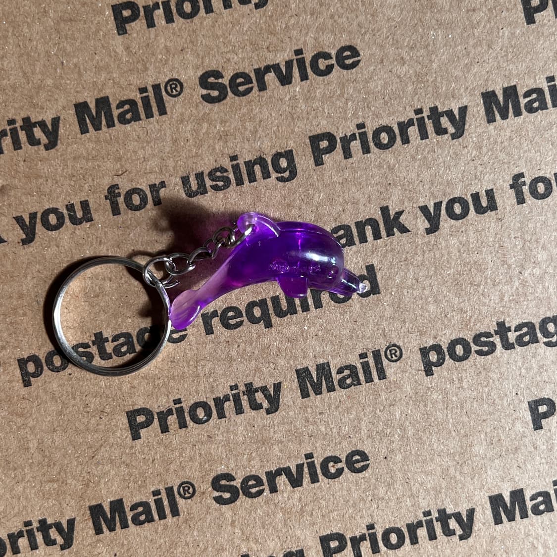 90s vtg Purple Dolphin Keyring 상품이미지2