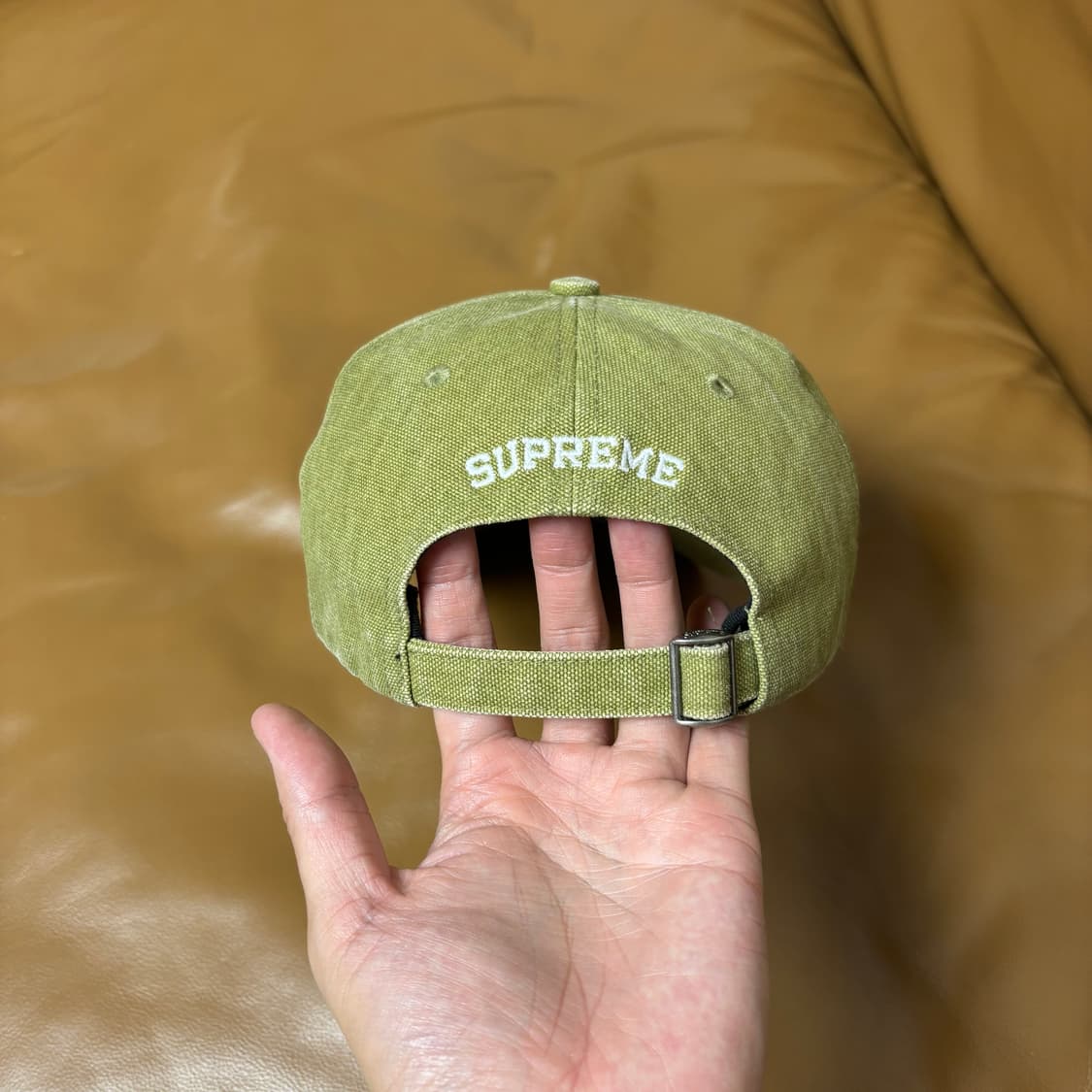 Supreme 슈프림 피그먼트 워시드 탄 S로고 6패널 볼캡 모자 상품이미지7