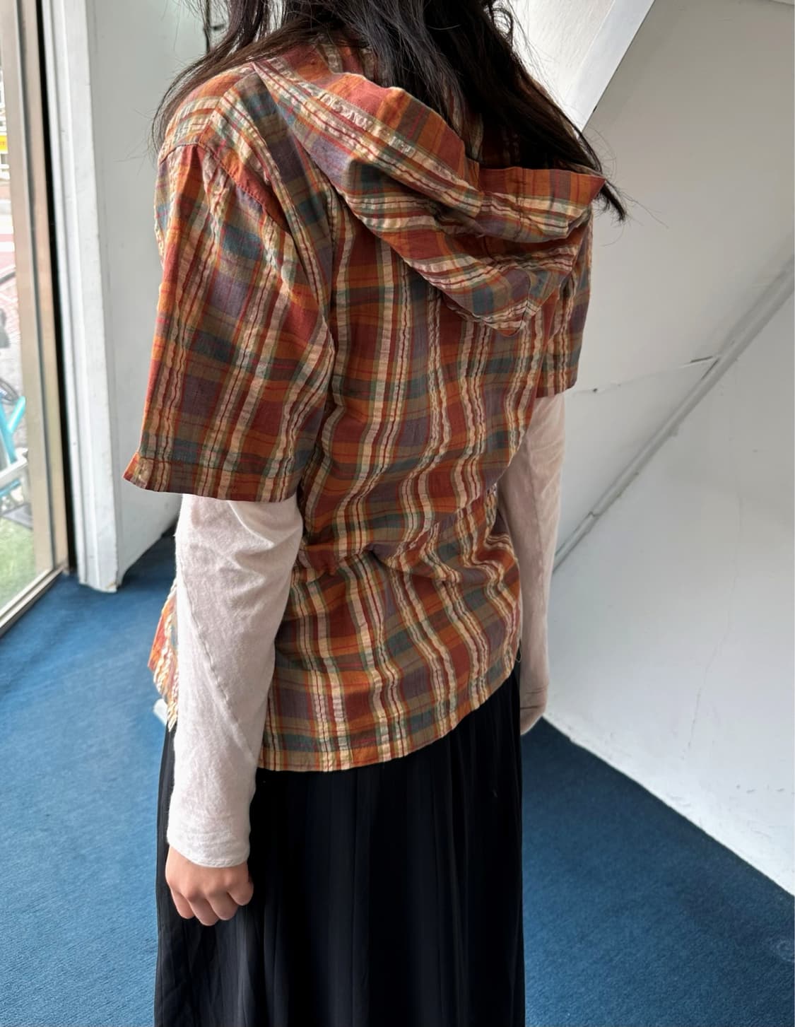 Natural volume cotton hooded shirket 상품이미지10