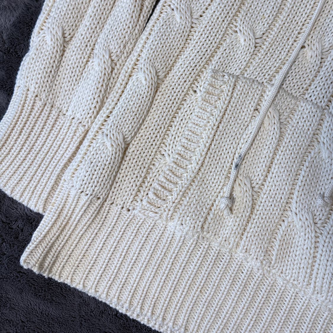 Head Porter Plus 헤드 포터 플러스 케이블 니트 후드 상품이미지3