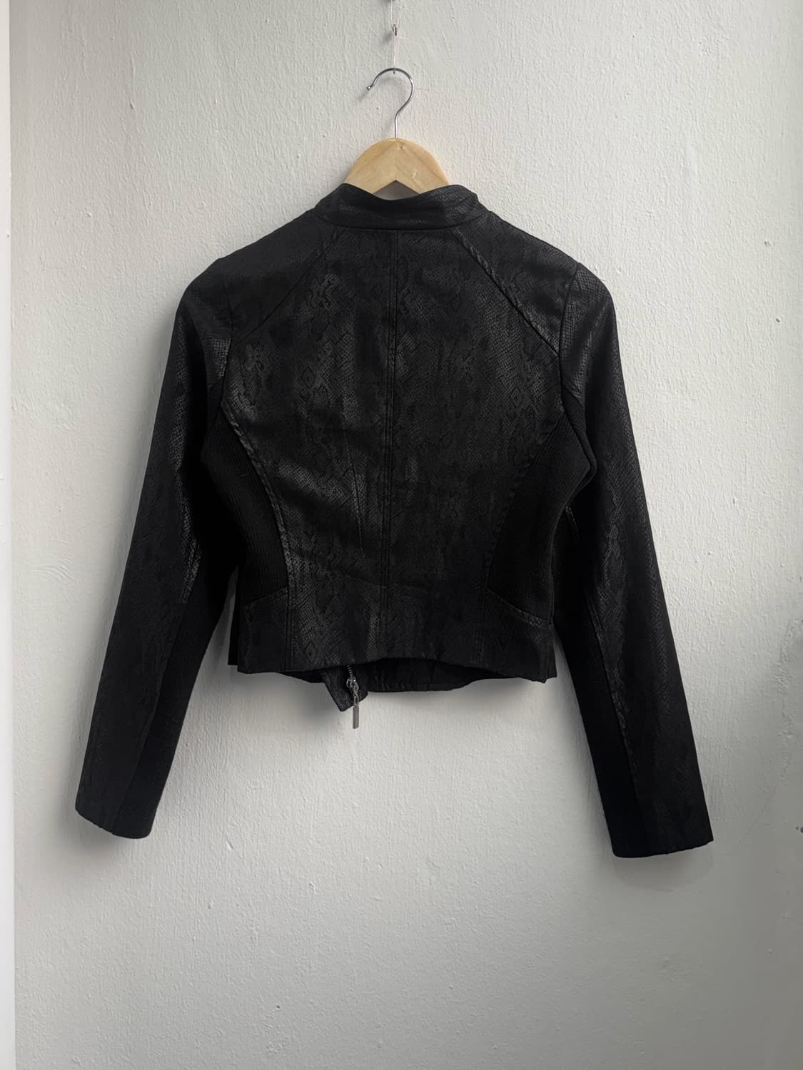 Vintage Black Crop Rider Jacket 상품이미지8
