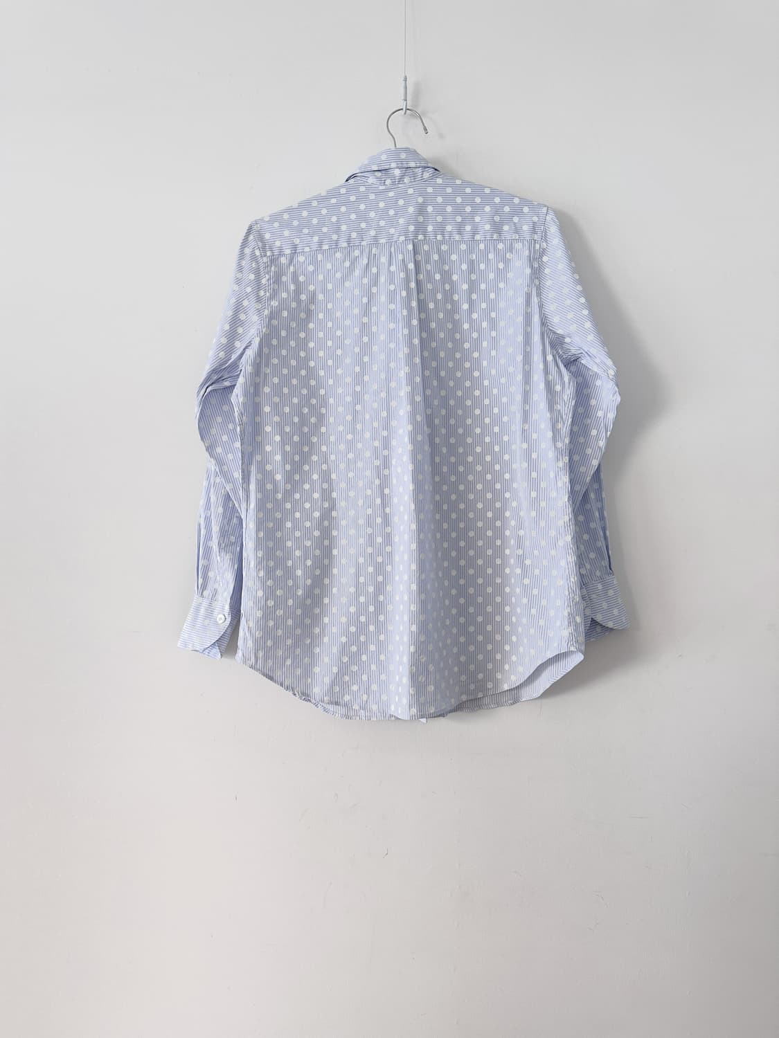 Dot pattern stripe shirt / skyblue 상품이미지3