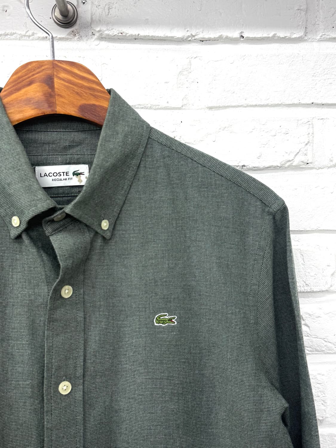 라코스테 그린 체크 레귤러핏 셔츠  상품이미지4