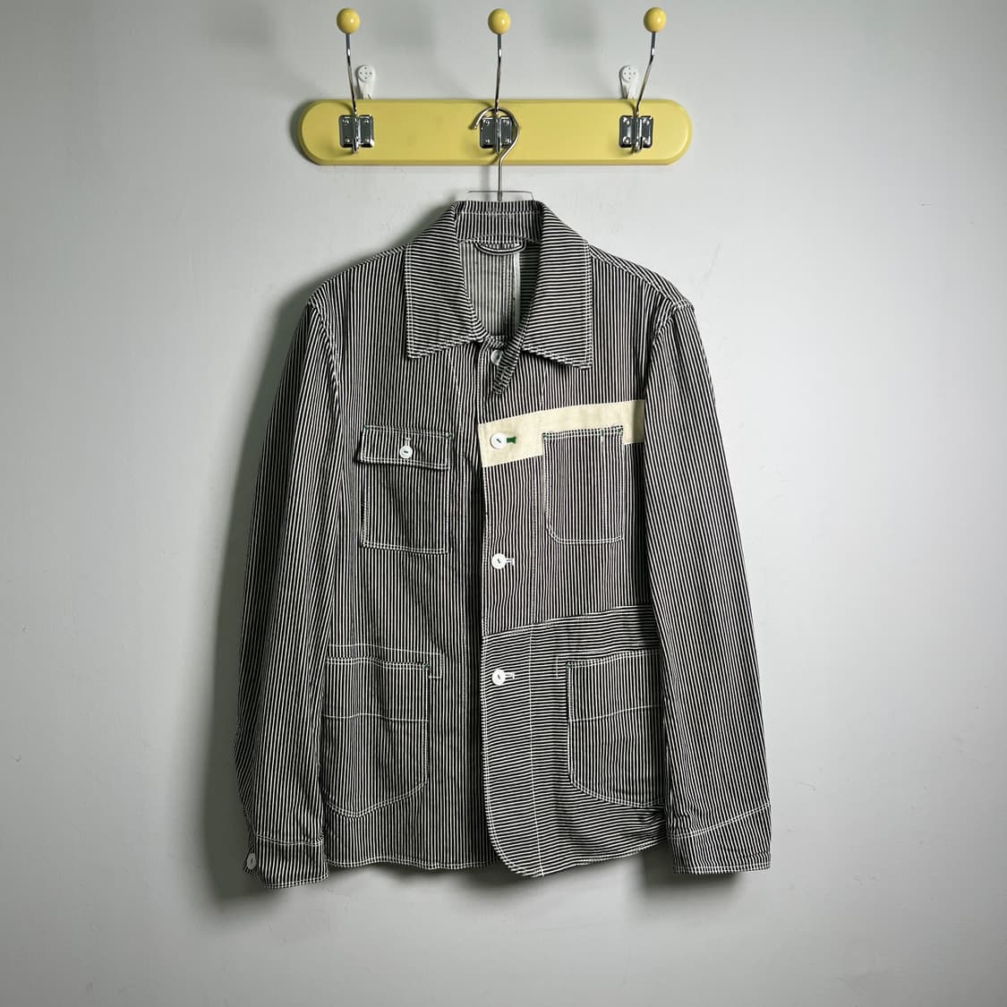 히로미치 나카노 히코리 스트라이프 커버올 자켓 L 상품이미지1