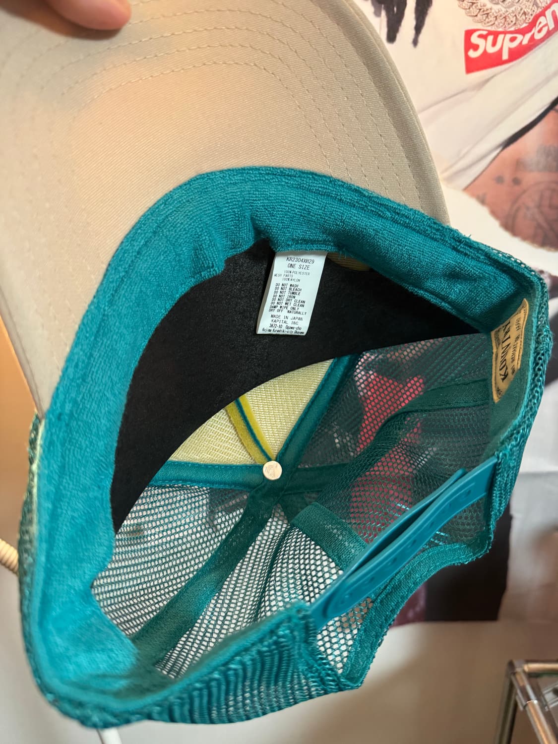 캐피탈 컨트리 메쉬 캡 트러커캡 터콰이즈 새상품 상품이미지2