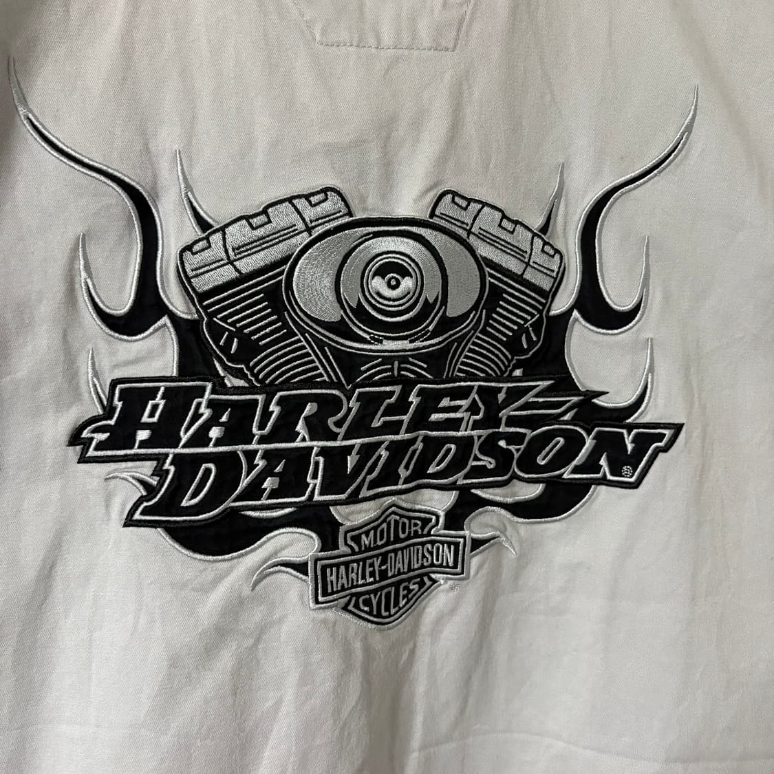 할리데이비슨 플레임 트윈캠 코튼 바이커 베스트 조끼 XL 상품이미지6