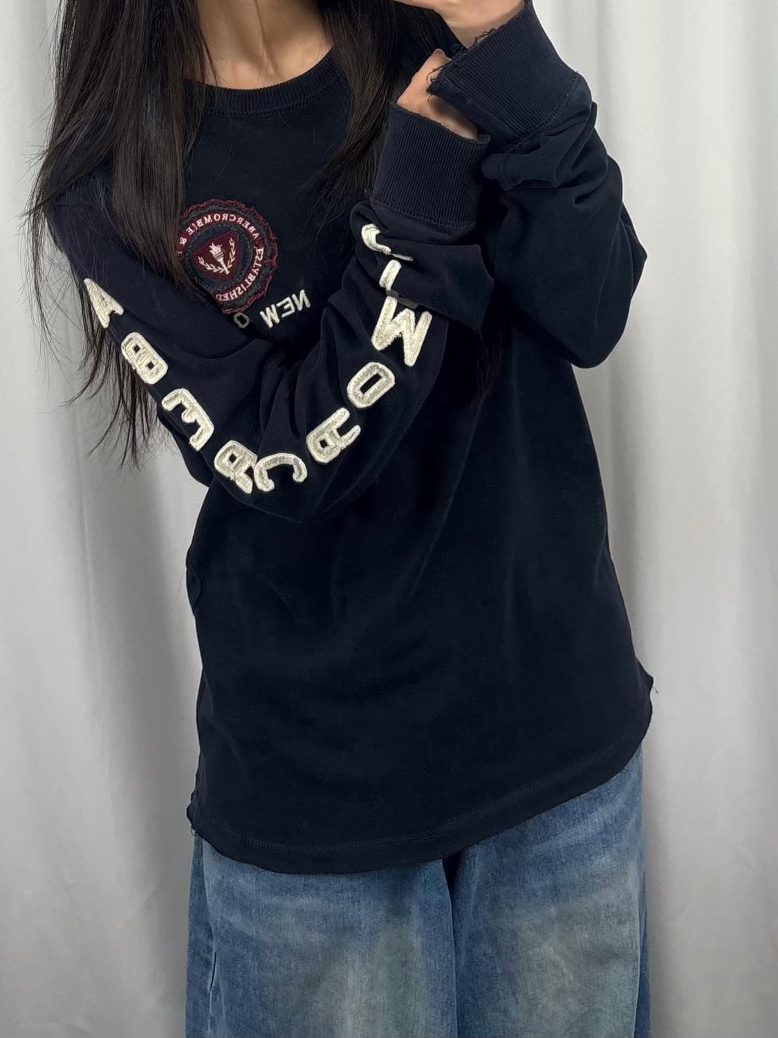 아베크롬비 네이비 롱슬리브 상품이미지1