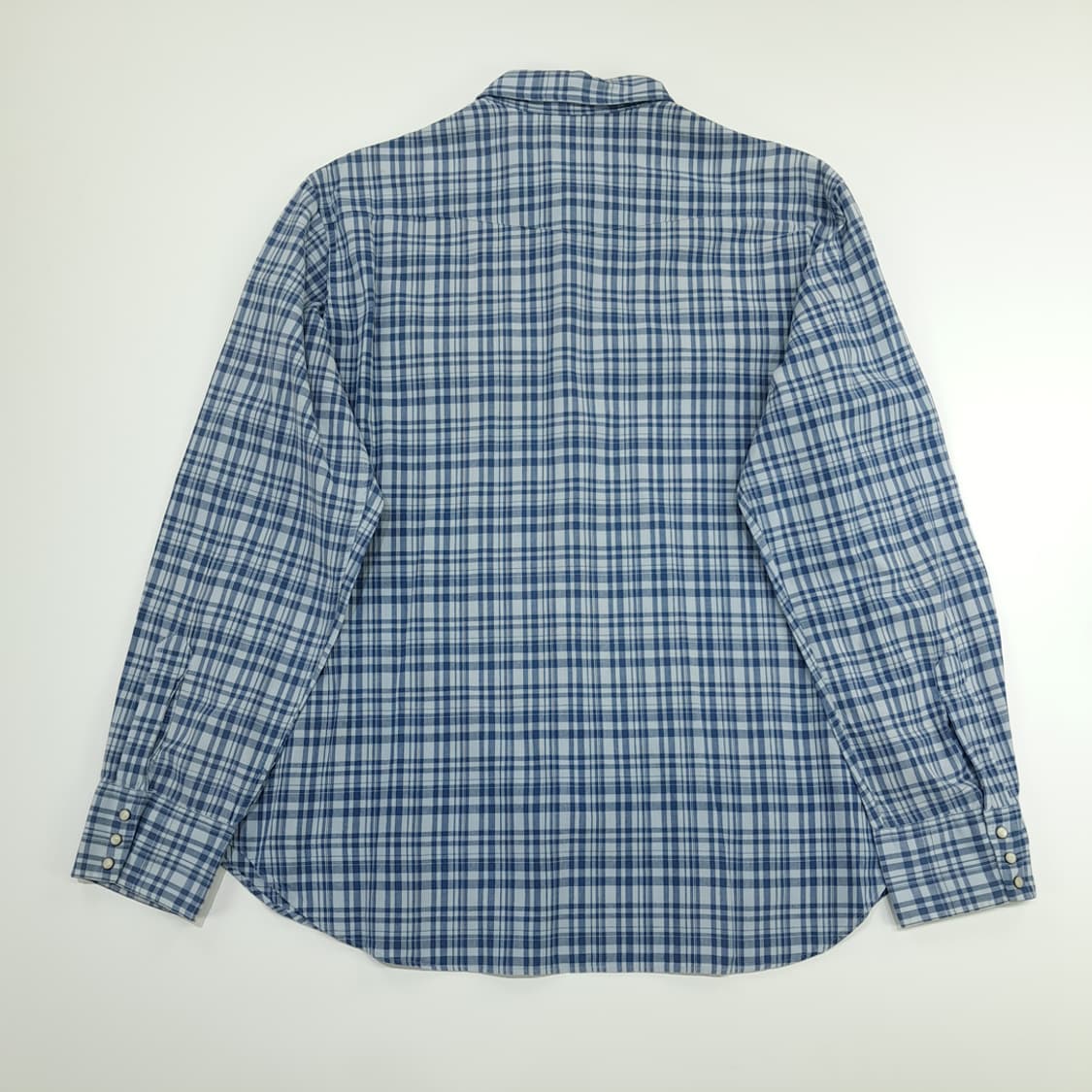 CN754 XL 폴로 랄프로렌 스모키블루 웨스턴 체크 긴팔 셔츠 남방 상품이미지7