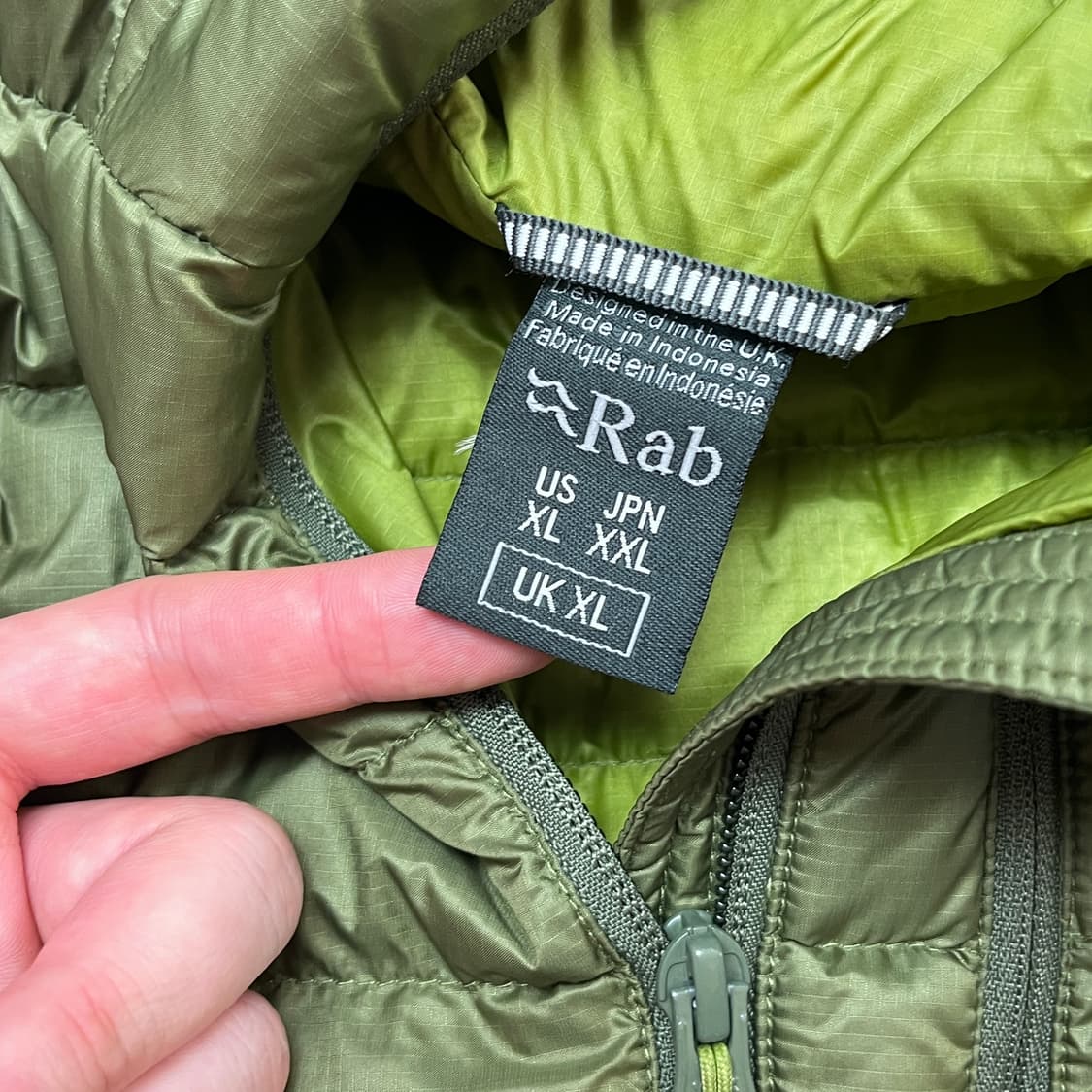 랩 알파인 경량패딩 그린XL 상품이미지5