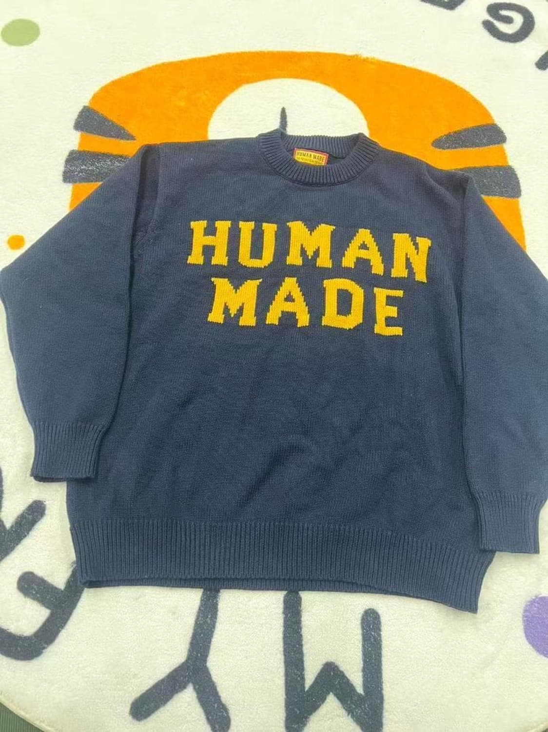 휴먼 메이드 로우 게이지 니트 스웨터 네이비 상품이미지4