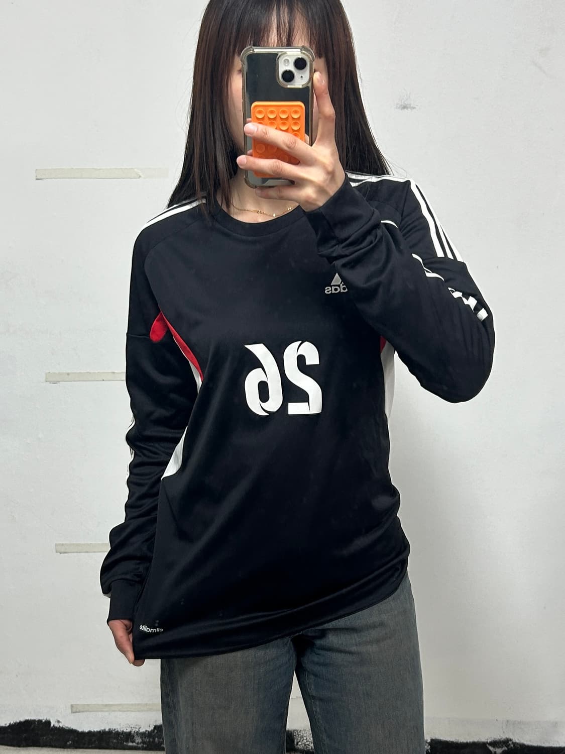 아디다스 긴팔 축구 저지 블랙 상품이미지1