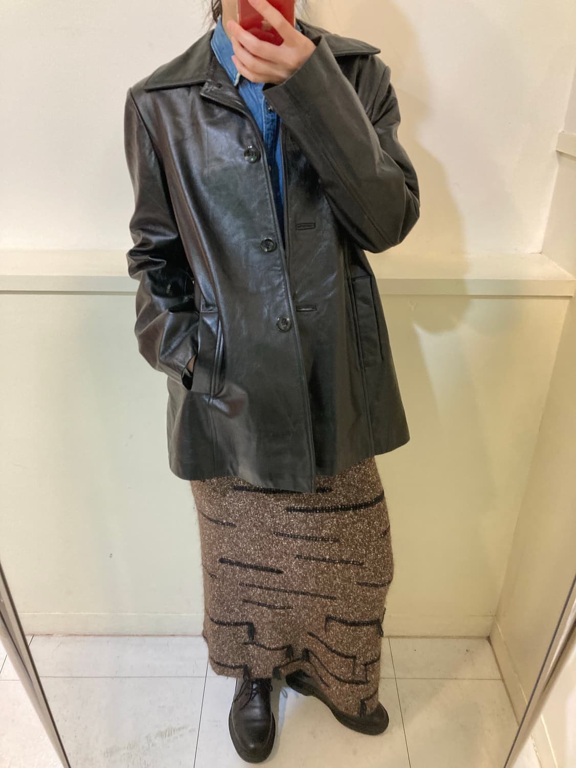 소가죽 싱글버튼 레더 자켓 상품이미지9