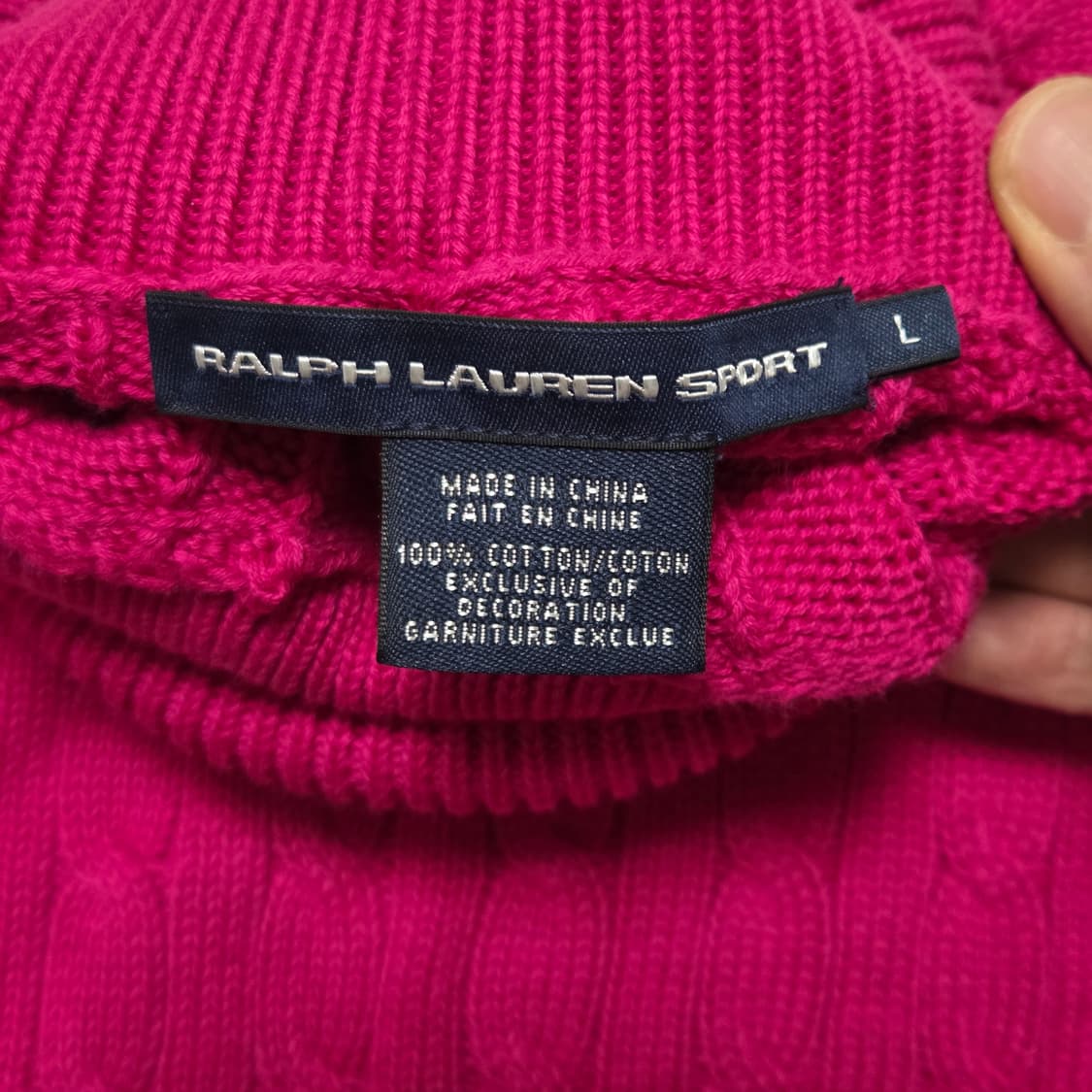 Polo Ralph Lauren 폴로 랄프로렌 스포츠 터틀넥 케이블 반팔 상품이미지3