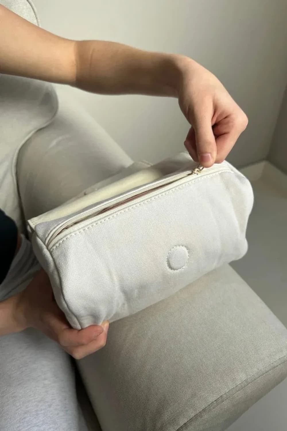 브랜디멜빌 베이지 핑크 리본 파우치 상품이미지2