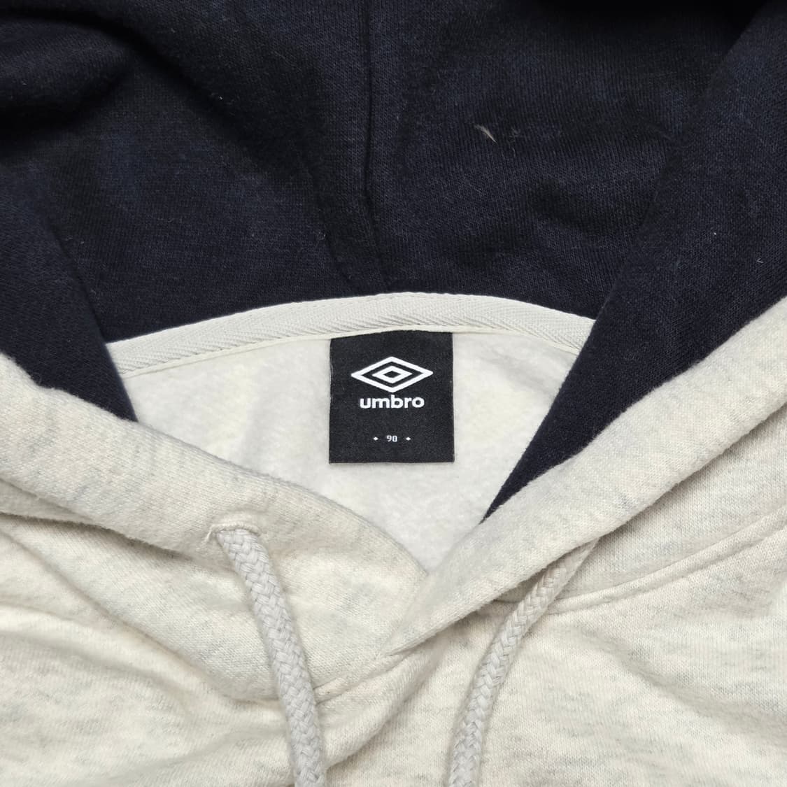 UMBRO 엄브로 레터링 아이보리 기모 후드티 상품이미지3