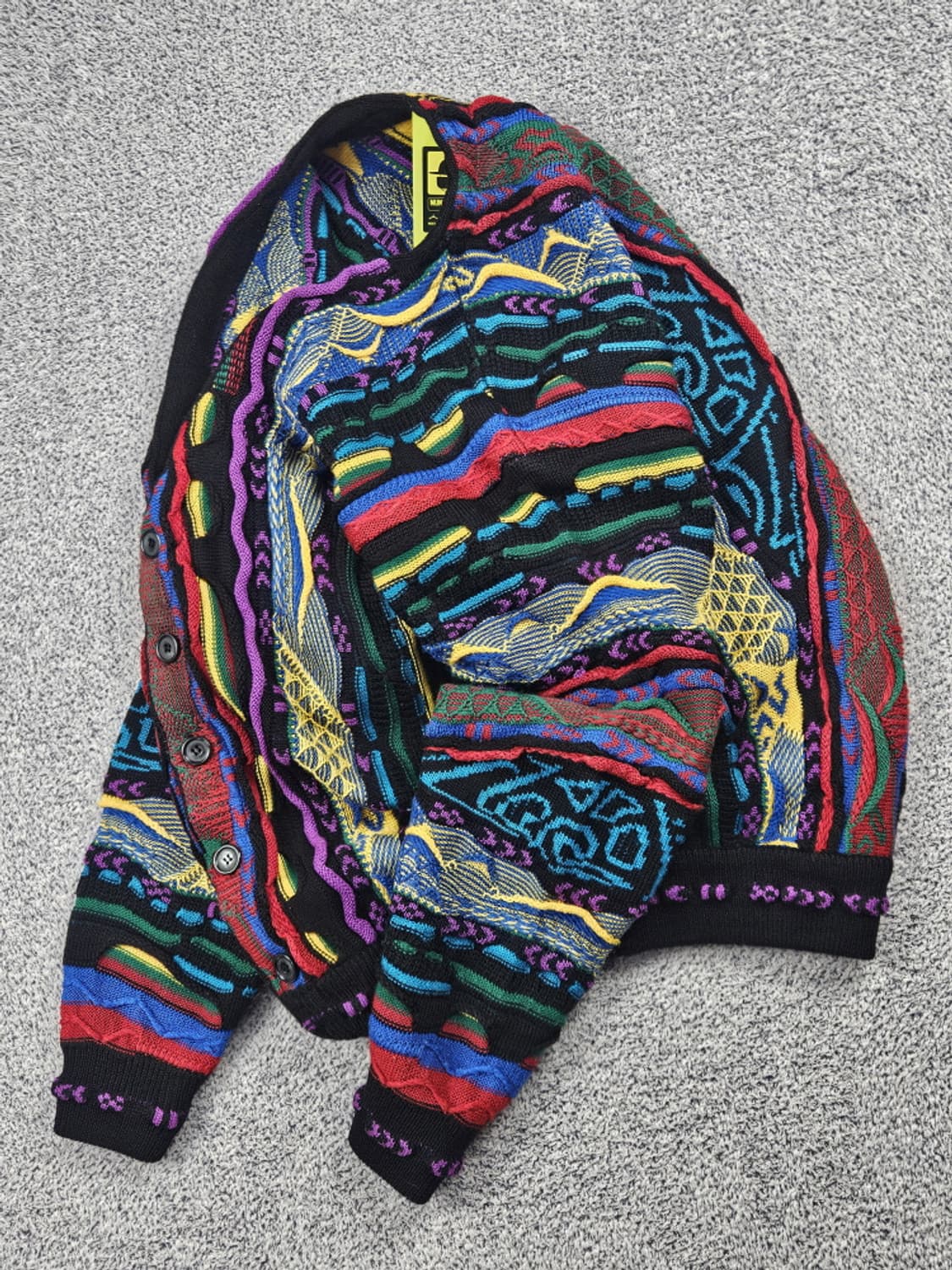 빈티지 쿠지 ST 입체 텍스처 케이블 니트 가디건 (본문참조)/10497 상품이미지3