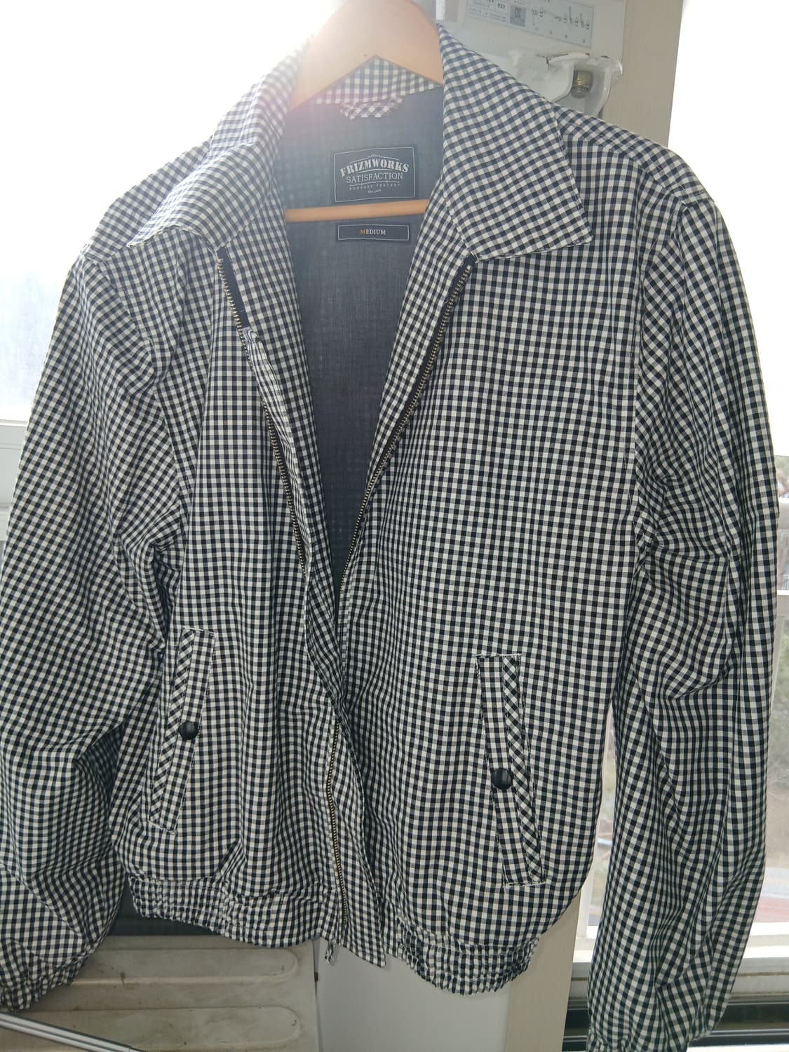프리즘윅스 gingham체크 블루종 자켓 [M] 상품이미지1