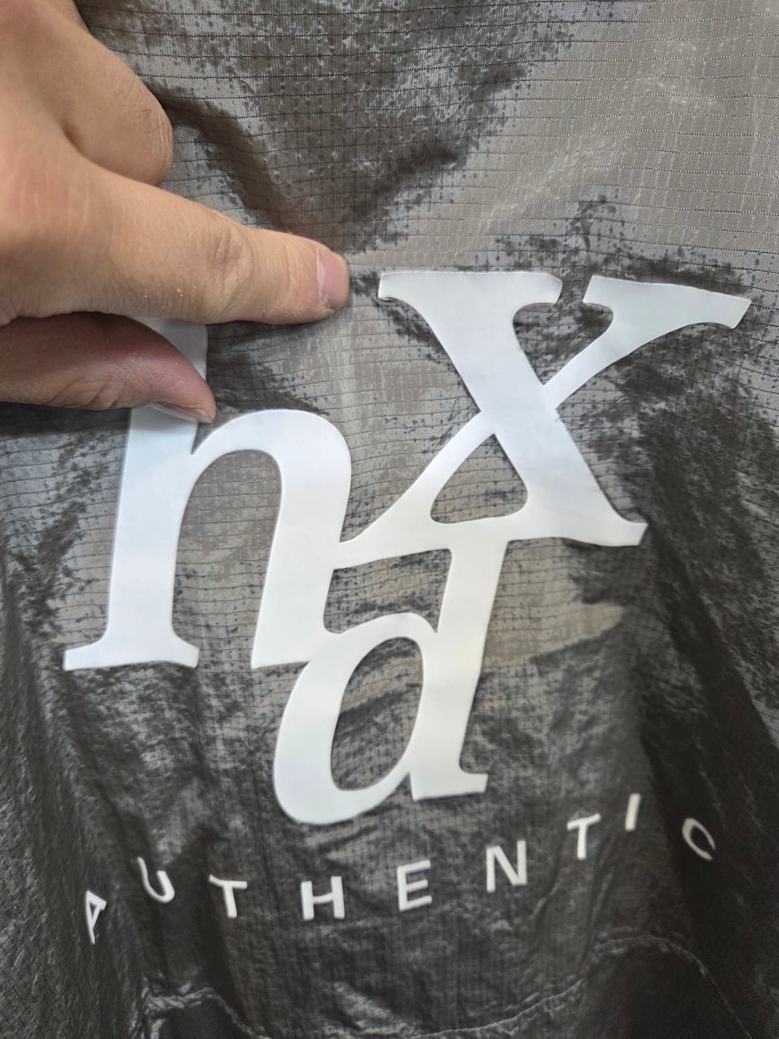 에이치덱스 메탈 컬러 빅로고 바람막이 집업자켓 L 오버핏  상품이미지7