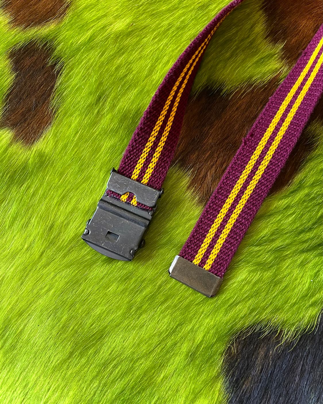 Japanese 2-Line Canvas Old Long Web Belt 상품이미지4