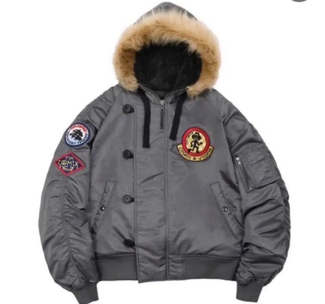 팀코믹스 ma-1 차콜 패딩점퍼 상품이미지1