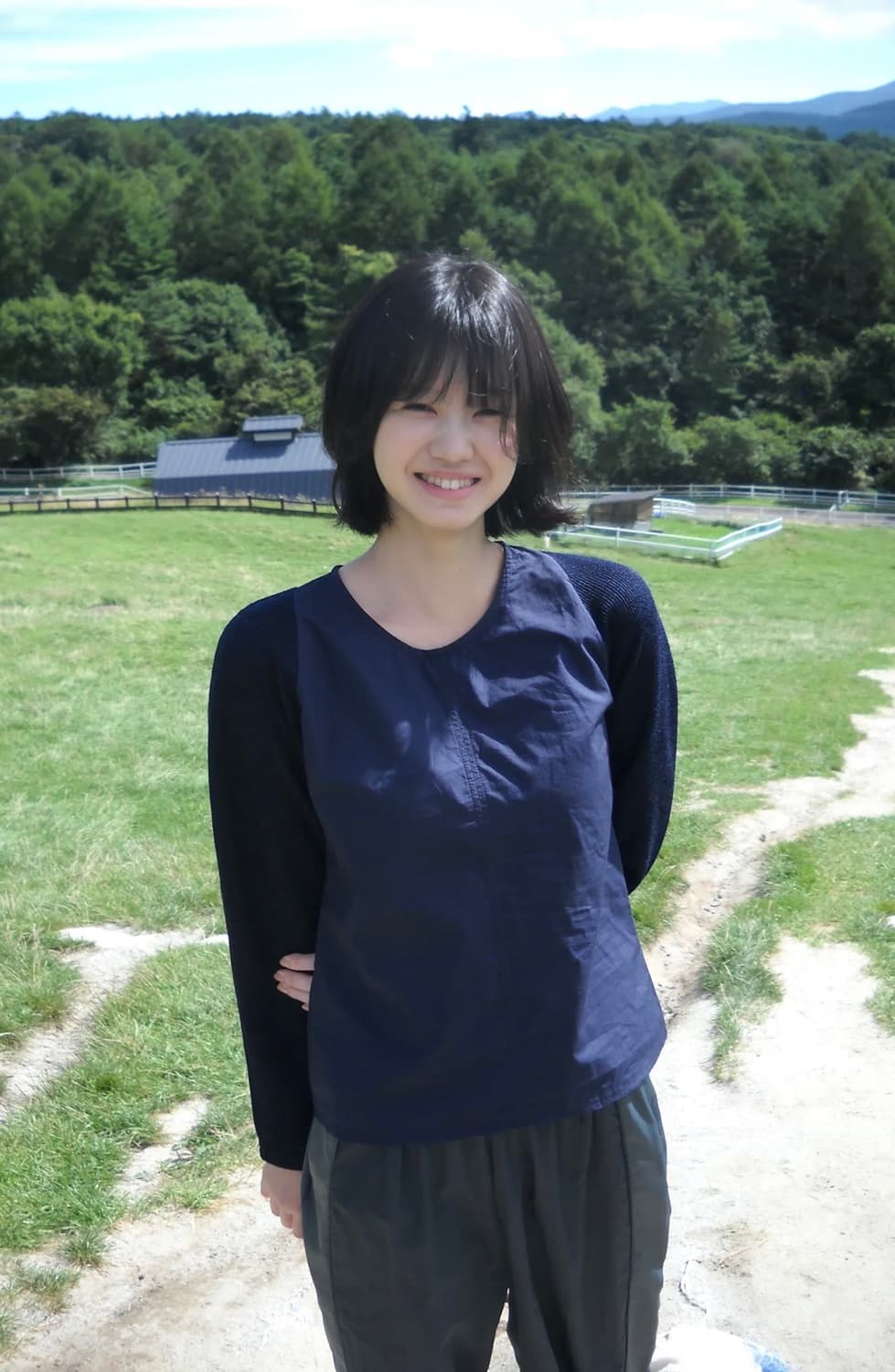 Pesto raglan slim blouse - dark lake 상품이미지3