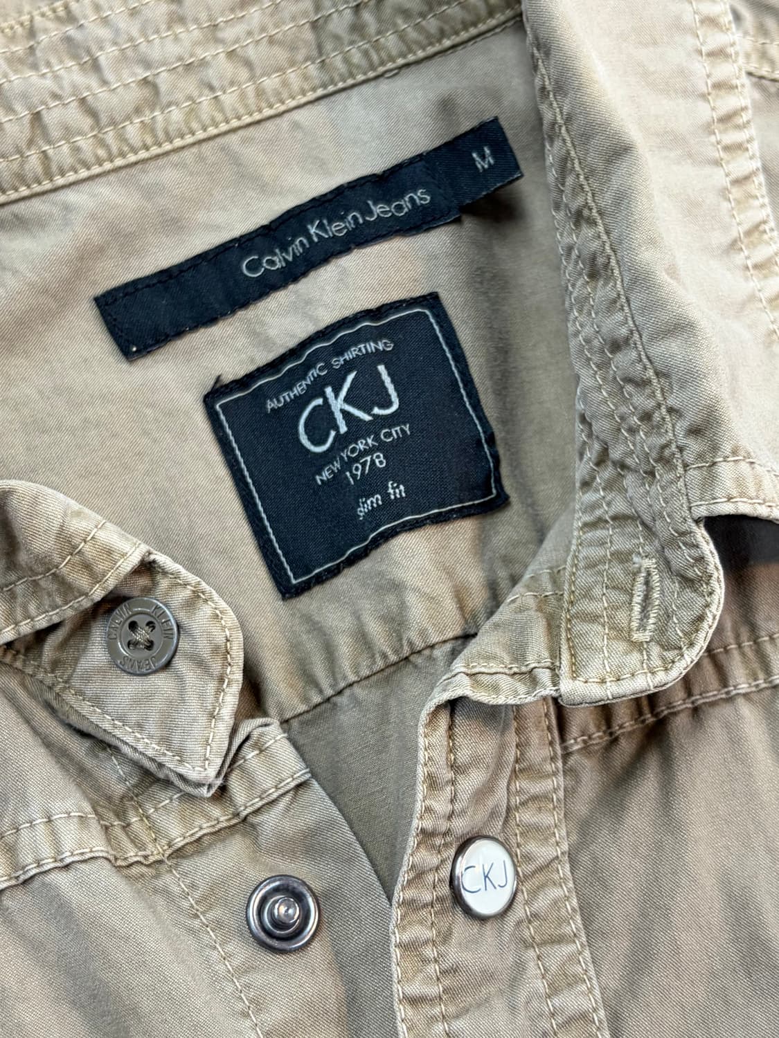 Calvin Klein jeans 빈티지 반팔 셔츠 어센틱셔링 상품이미지4