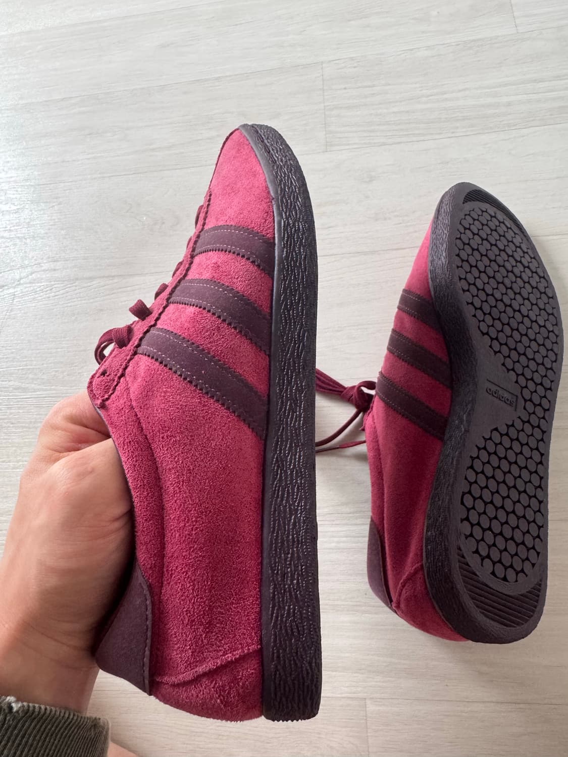 (새상품)아디다스 토바코 그루엔 컬리지에이트 버건디 280 상품이미지3