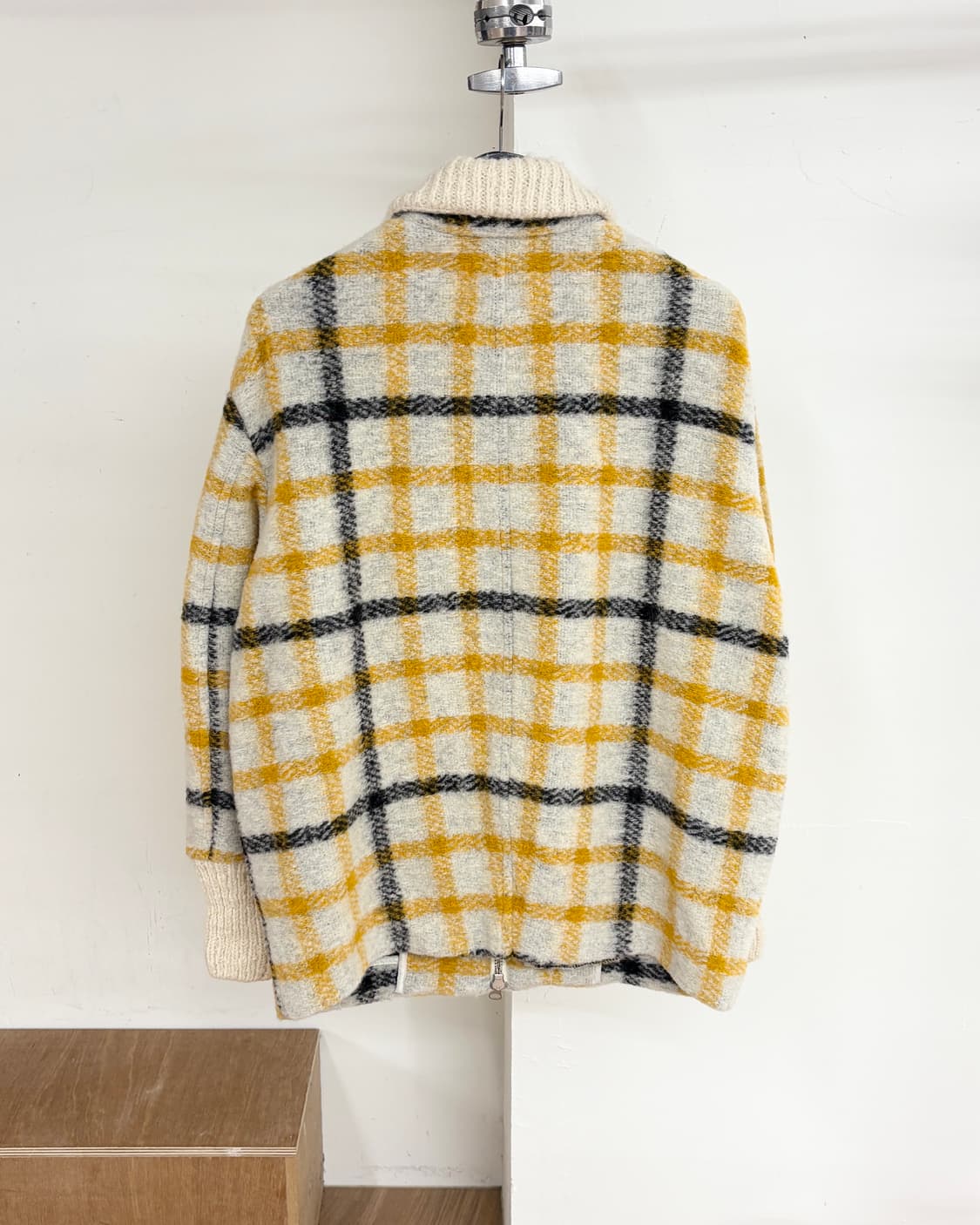 이자벨 마랑 베이지 체크 투웨이 집 울 자켓 상품이미지6