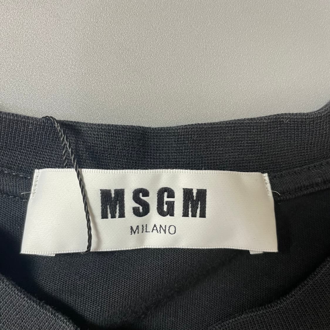MSGM 멀티컬러 스퀘어로고 블랙 반팔 티셔츠 XS 상품이미지5
