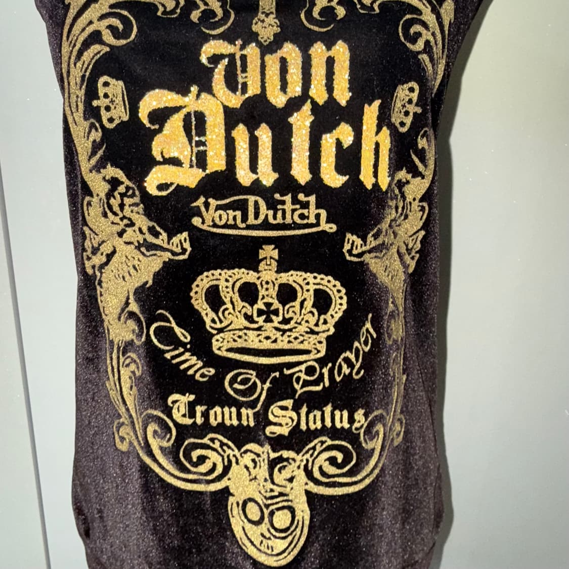 본더치 오네갸루 펑크 고딕 벨벳큐빅 탱크탑 튜브탑 홀터넥 나시 슬리브리스 상품이미지2