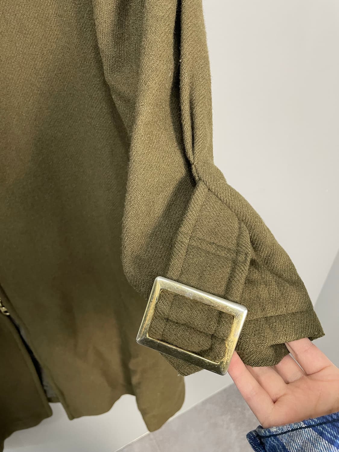 요지야마모토 카키 투웨이 롱 코트 H1674 상품이미지4