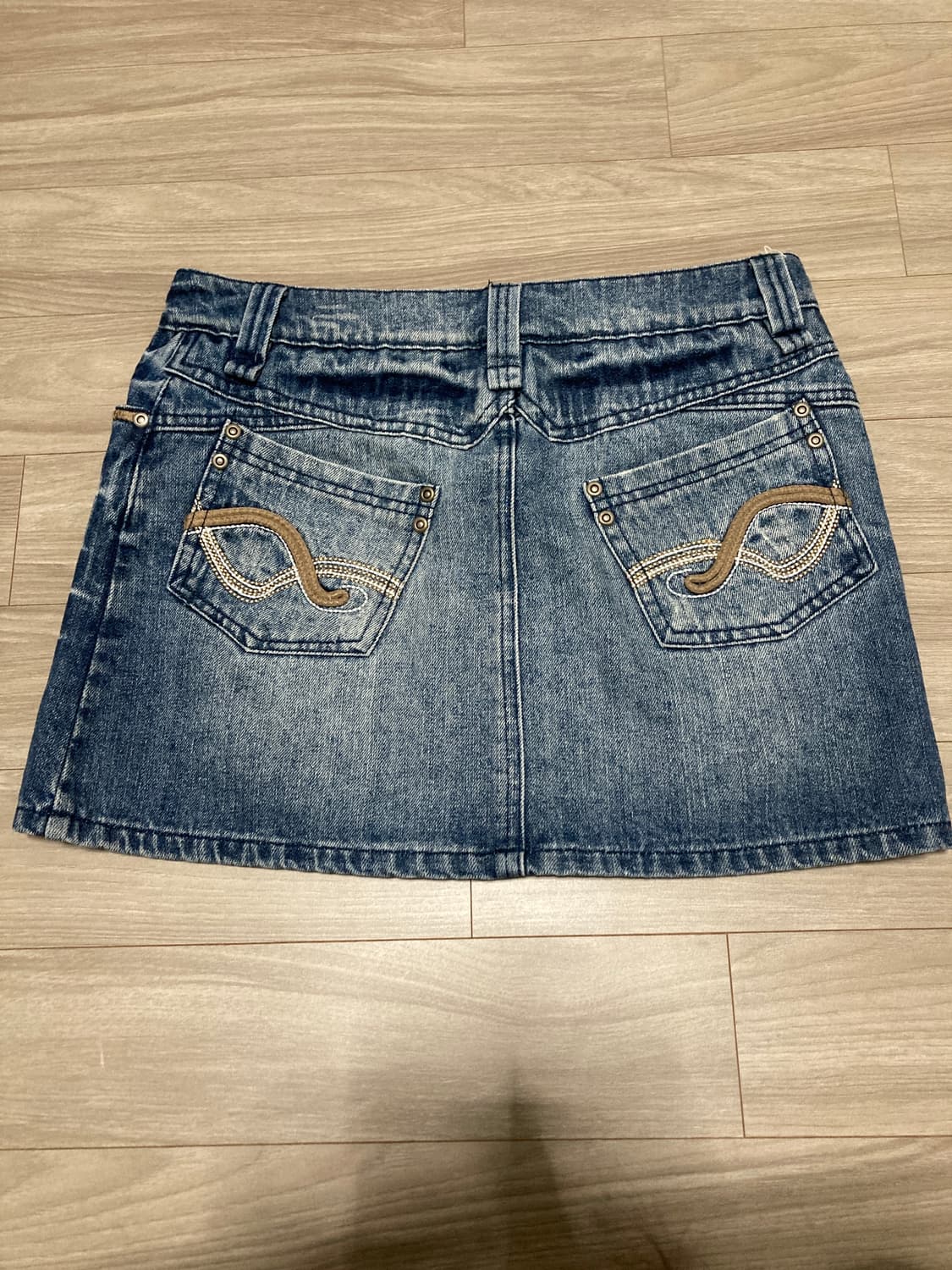 빈티지 데님 미니 스커트 상품이미지2
