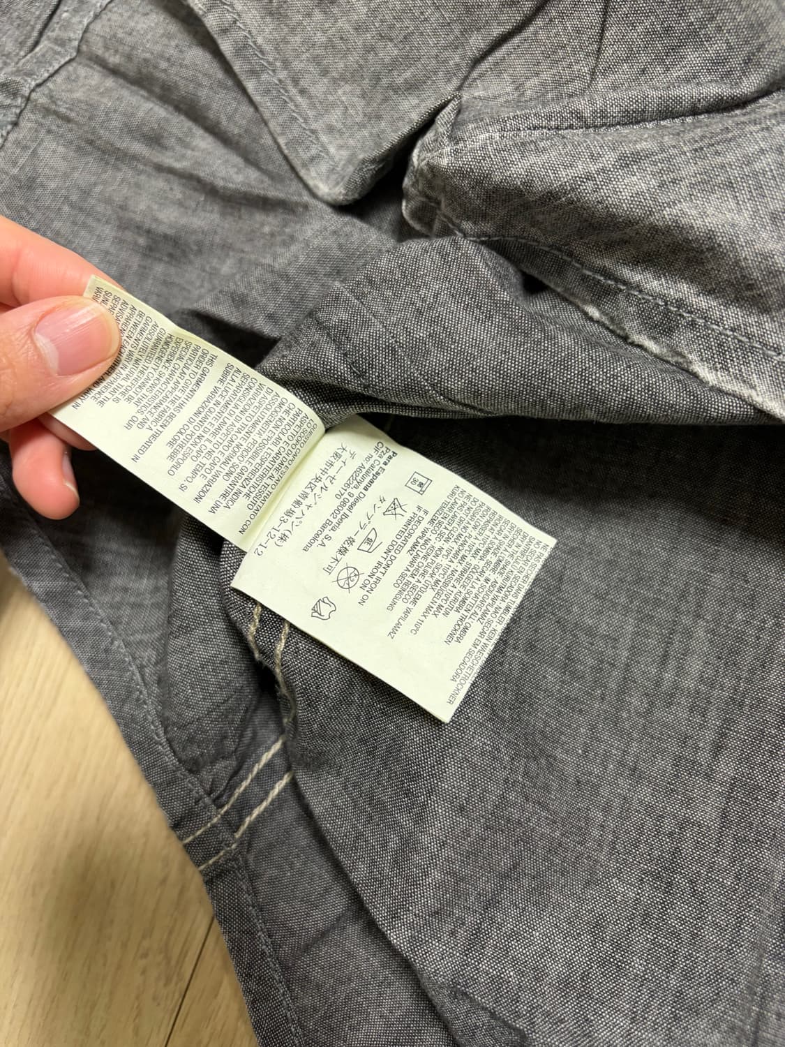 디젤 그런지코어 새상품 흑청셔츠 L 상품이미지9